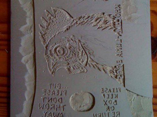 Egg box label