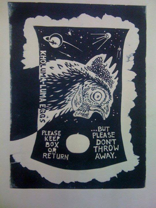 Egg box label