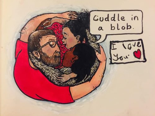 Cuddle in a blob