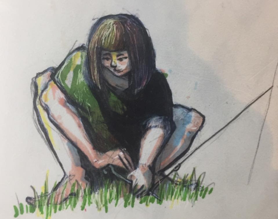 Putting up the tent